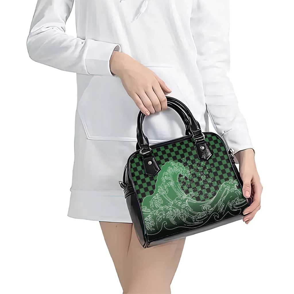 Japanese Asanoha Pattern Shoulder Handbag Water Breathing Slayer Dragon - Polynesian Pride