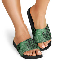 Japanese Asanoha Pattern Slide Sandals Water Breathing Slayer Dragon - Polynesian Pride