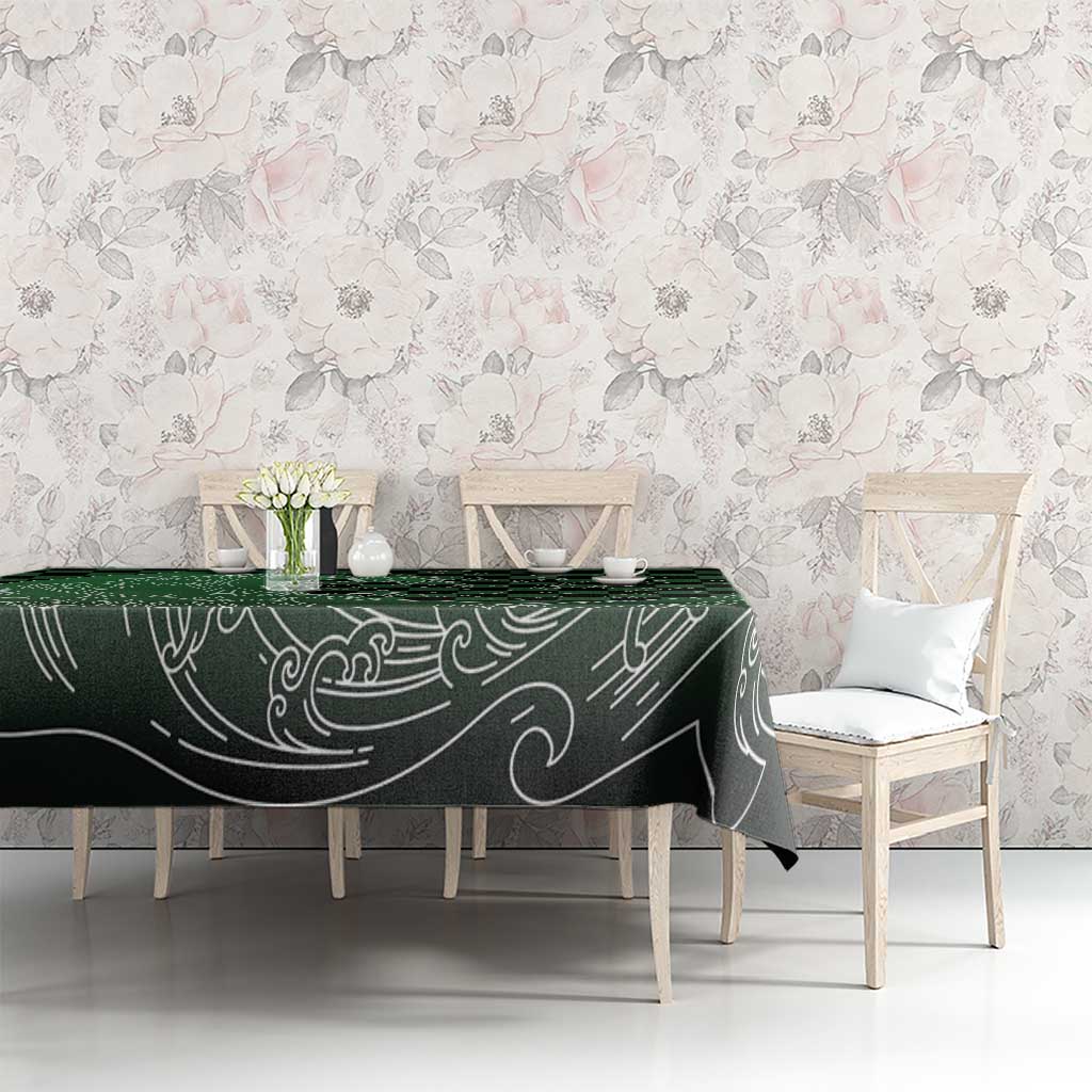 Japanese Asanoha Pattern Tablecloth Water Breathing Slayer Dragon - Polynesian Pride