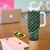 Japanese Asanoha Pattern Tumbler With Handle Water Breathing Slayer Dragon - Polynesian Pride