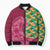 Japanese Bishamon-Kikkou Pattern Bomber Puffer Jacket Water Pillar Silent River Flow - Polynesian Pride