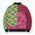 Japanese Bishamon-Kikkou Pattern Bomber Puffer Jacket Water Pillar Silent River Flow - Polynesian Pride