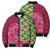 Japanese Bishamon-Kikkou Pattern Bomber Puffer Jacket Water Pillar Silent River Flow - Polynesian Pride