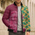 Japanese Bishamon-Kikkou Pattern Bomber Puffer Jacket Water Pillar Silent River Flow - Polynesian Pride