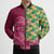Japanese Bishamon-Kikkou Pattern Bomber Puffer Jacket Water Pillar Silent River Flow - Polynesian Pride