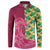 Japanese Bishamon-Kikkou Pattern Button Sweatshirt Water Pillar Silent River Flow - Polynesian Pride