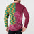 Japanese Bishamon-Kikkou Pattern Button Sweatshirt Water Pillar Silent River Flow - Polynesian Pride