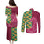 Japanese Bishamon-Kikkou Pattern Couples Matching Puletasi and Long Sleeve Button Shirt Water Pillar Silent River Flow - Polynesian Pride