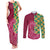 Japanese Bishamon-Kikkou Pattern Couples Matching Tank Maxi Dress and Long Sleeve Button Shirt Water Pillar Silent River Flow - Polynesian Pride