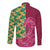 Japanese Bishamon-Kikkou Pattern Long Sleeve Button Shirt Water Pillar Silent River Flow - Polynesian Pride
