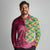 Japanese Bishamon-Kikkou Pattern Long Sleeve Polo Shirt Water Pillar Silent River Flow - Polynesian Pride