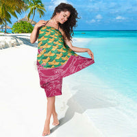 Japanese Bishamon-Kikkou Pattern Sarong Water Pillar Silent River Flow - Polynesian Pride