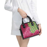 Japanese Bishamon-Kikkou Pattern Shoulder Handbag Water Pillar Silent River Flow - Polynesian Pride