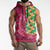 Japanese Bishamon-Kikkou Pattern Sleeveless Hoodie Water Pillar Silent River Flow - Polynesian Pride