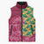 Japanese Bishamon-Kikkou Pattern Sleeveless Puffer Jacket Water Pillar Silent River Flow - Polynesian Pride