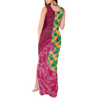 Japanese Bishamon-Kikkou Pattern Tank Maxi Dress Water Pillar Silent River Flow - Polynesian Pride