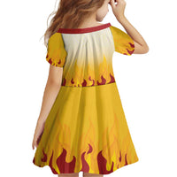 Japanese Kaen Pattern Family Matching Mermaid Dress and Hawaiian Shirt Flame Pillar Blazing Lion Heart LT9 - Polynesian Pride