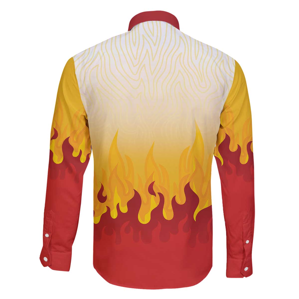 Japanese Kaen Pattern Family Matching Off The Shoulder Long Sleeve Dress and Hawaiian Shirt Flame Pillar Blazing Lion Heart LT9 - Polynesian Pride