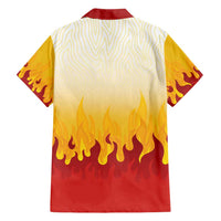 Japanese Kaen Pattern Family Matching Tank Maxi Dress and Hawaiian Shirt Flame Pillar Blazing Lion Heart LT9 - Polynesian Pride