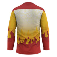 Japanese Kaen Pattern Hockey Jersey Flame Pillar Blazing Lion Heart - Polynesian Pride