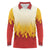 Japanese Kaen Pattern Long Sleeve Polo Shirt Flame Pillar Blazing Lion Heart - Polynesian Pride