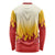 Japanese Kaen Pattern Long Sleeve Shirt Flame Pillar Blazing Lion Heart - Polynesian Pride
