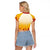 Japanese Kaen Pattern Raglan Cropped T Shirt Flame Pillar Blazing Lion Heart - Polynesian Pride