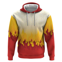 Japanese Kaen Pattern Zip Hoodie Flame Pillar Blazing Lion Heart LT9 Pullover Hoodie Red - Polynesian Pride