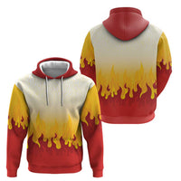 Japanese Kaen Pattern Zip Hoodie Flame Pillar Blazing Lion Heart LT9 - Polynesian Pride