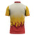 Japanese Kaen Pattern Zipper Polo Shirt Flame Pillar Blazing Lion Heart - Polynesian Pride
