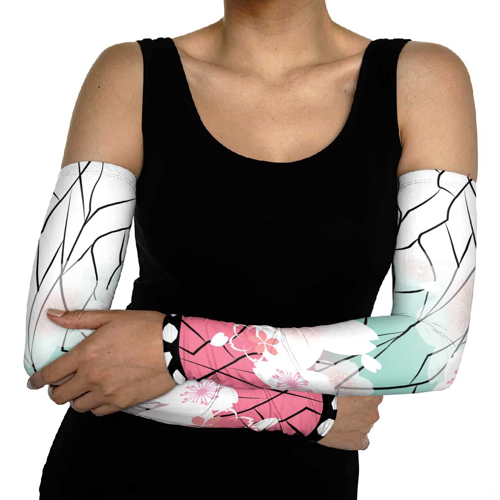 Japanese Kocho Pattern Arm Sleeves Insect Pillar Butterfly Flower Fairy - Polynesian Pride
