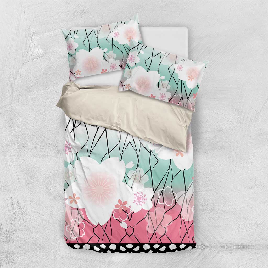 Japanese Kocho Pattern Bedding Set Insect Pillar Butterfly Flower Fairy - Polynesian Pride