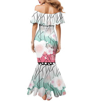 Japanese Kocho Pattern Family Matching Mermaid Dress and Hawaiian Shirt Insect Pillar Butterfly Flower Fairy LT9 - Polynesian Pride