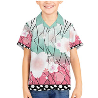 Japanese Kocho Pattern Family Matching Mermaid Dress and Hawaiian Shirt Insect Pillar Butterfly Flower Fairy LT9 Son's Shirt Pink - Polynesian Pride