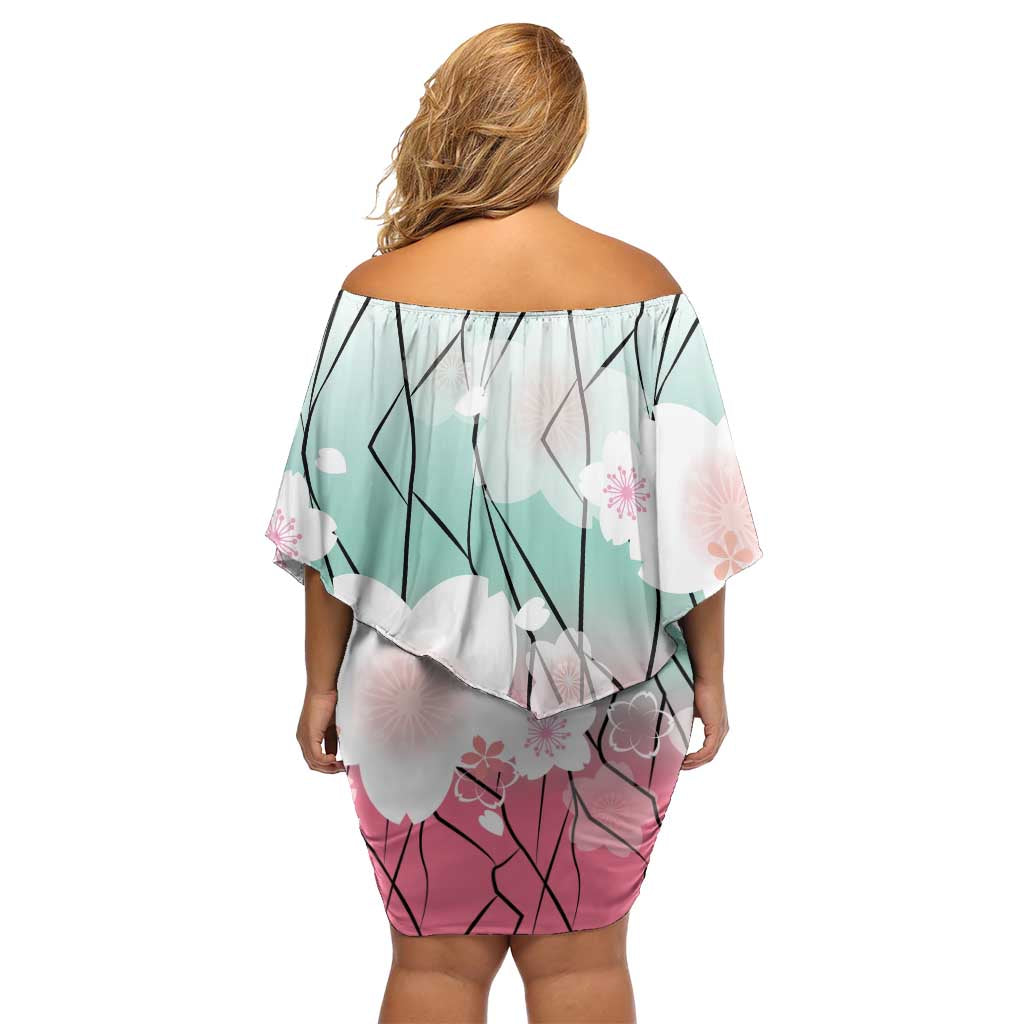 Japanese Kocho Pattern Family Matching Off Shoulder Short Dress and Hawaiian Shirt Insect Pillar Butterfly Flower Fairy LT9 - Polynesian Pride