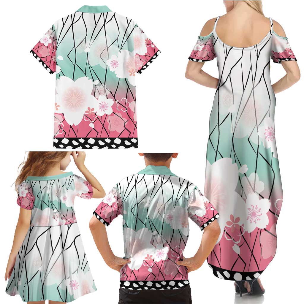 Japanese Kocho Pattern Family Matching Summer Maxi Dress and Hawaiian Shirt Insect Pillar Butterfly Flower Fairy LT9 - Polynesian Pride