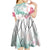 Japanese Kocho Pattern Kid Short Sleeve Dress Insect Pillar Butterfly Flower Fairy - Polynesian Pride