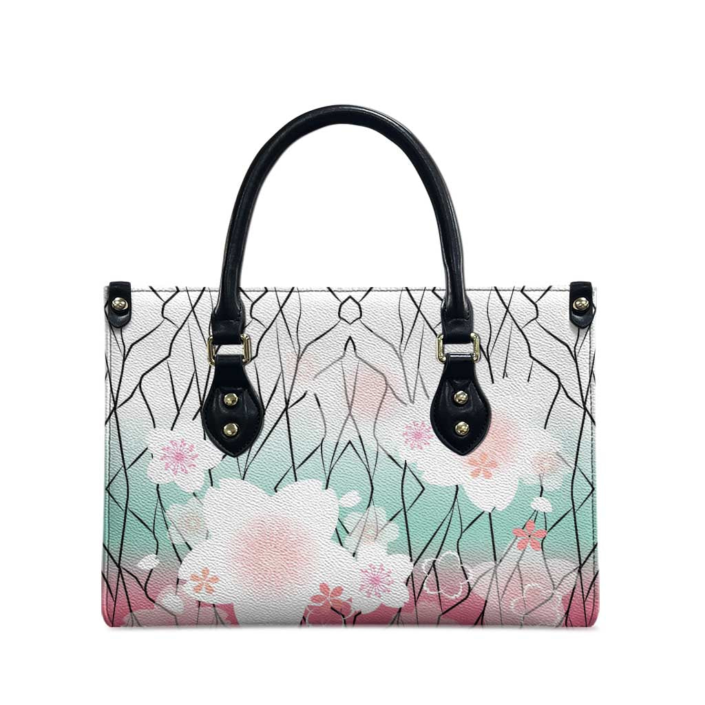 Japanese Kocho Pattern Leather Bag Insect Pillar Butterfly Flower Fairy - Polynesian Pride