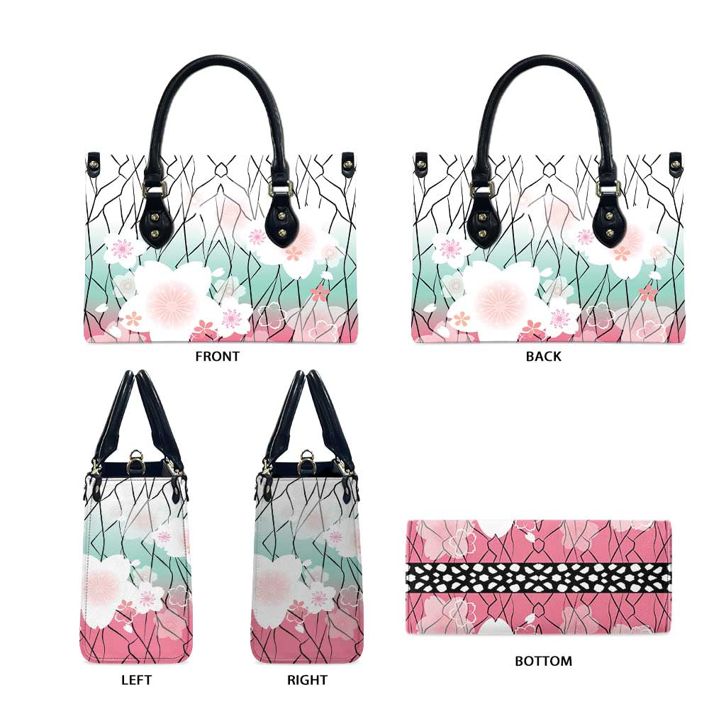 Japanese Kocho Pattern Leather Bag Insect Pillar Butterfly Flower Fairy - Polynesian Pride