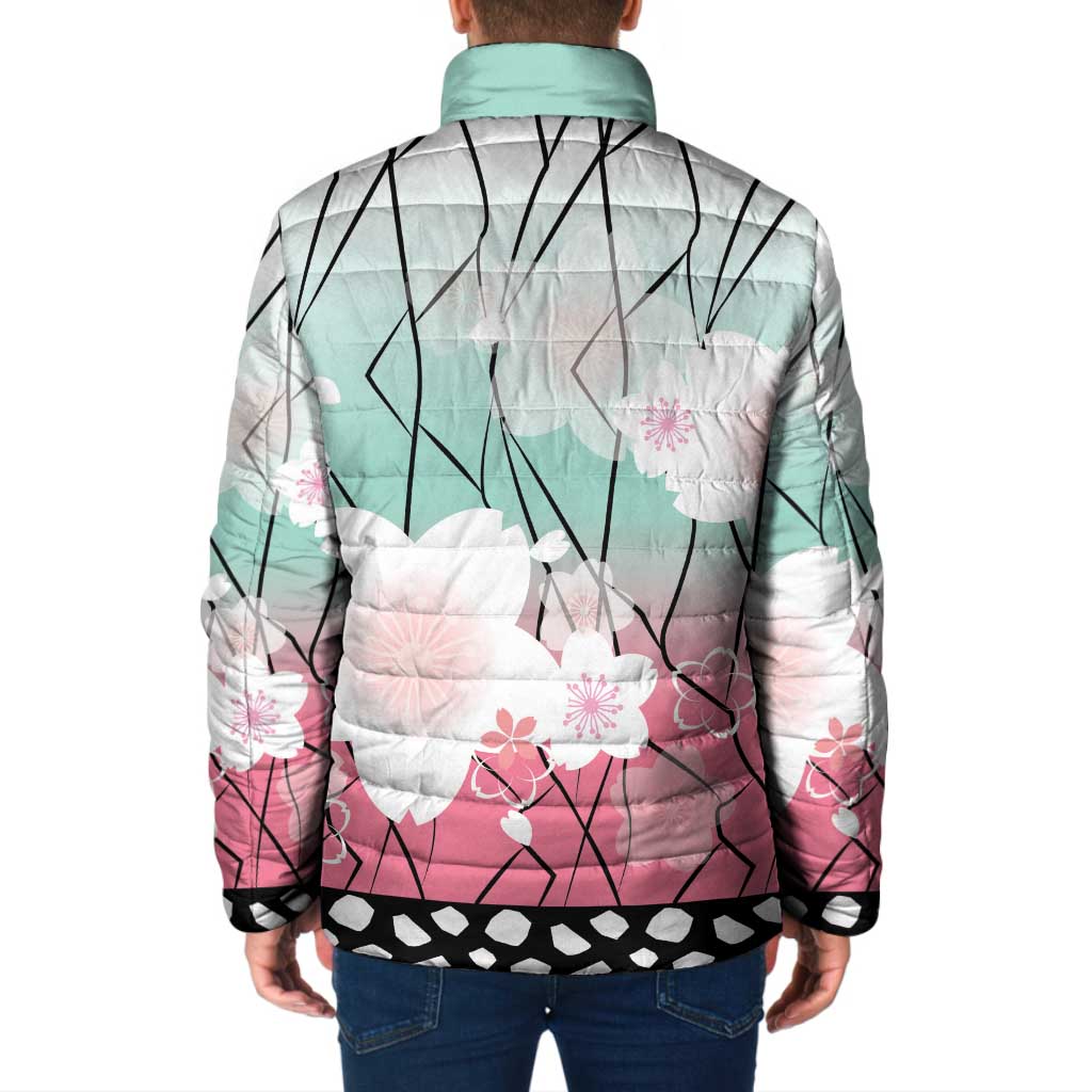 Japanese Kocho Pattern Padded Jacket Insect Pillar Butterfly Flower Fairy - Polynesian Pride