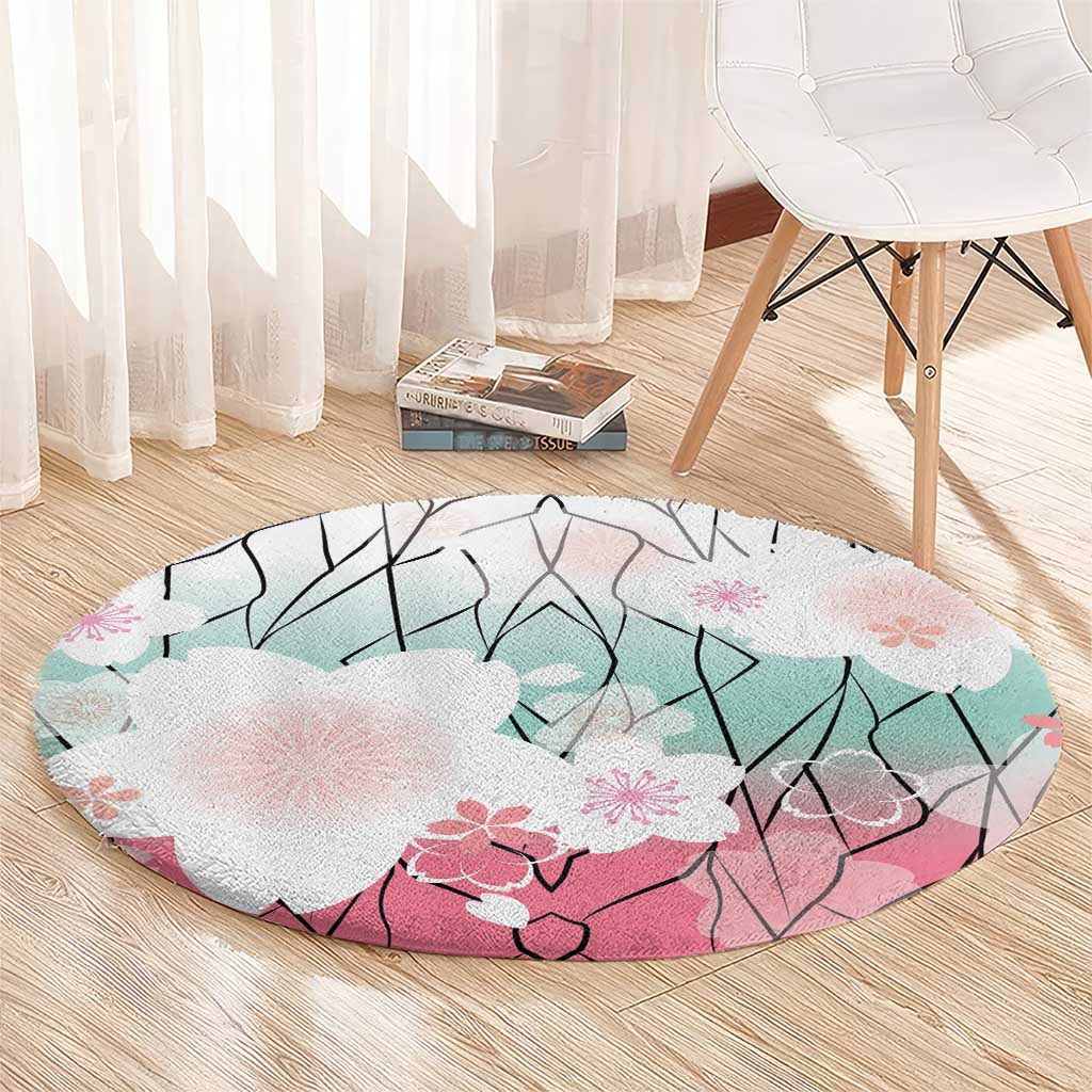 Japanese Kocho Pattern Round Carpet Insect Pillar Butterfly Flower Fairy - Polynesian Pride