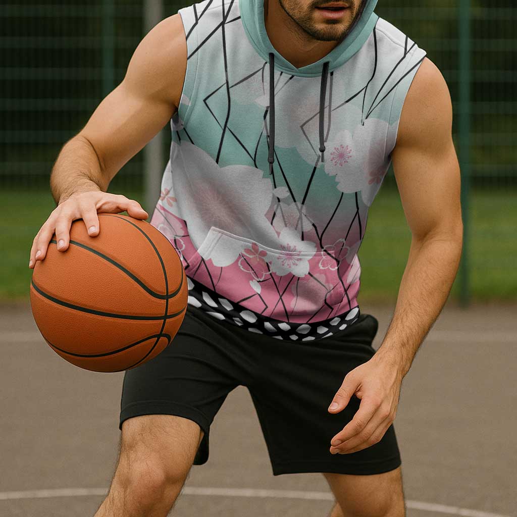 Japanese Kocho Pattern Sleeveless Hoodie Insect Pillar Butterfly Flower Fairy - Polynesian Pride