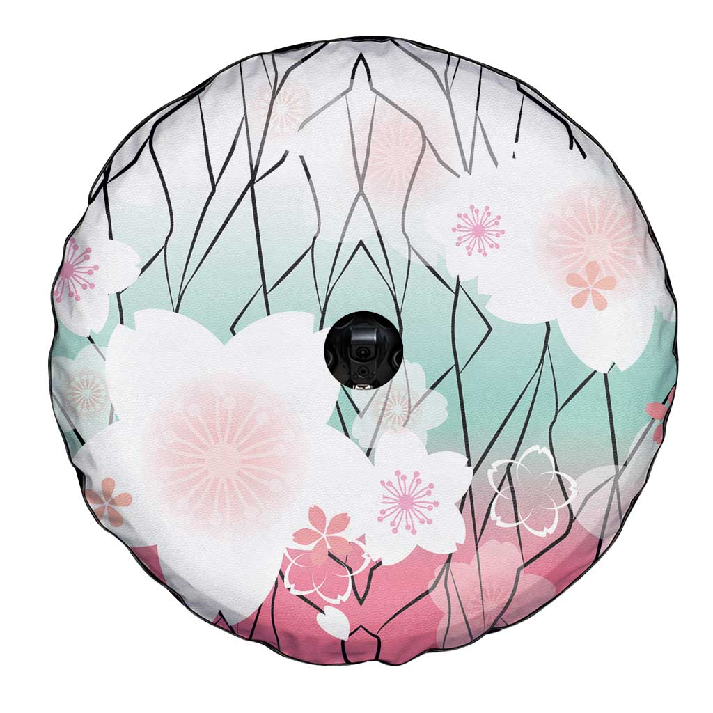 Japanese Kocho Pattern Spare Tire Cover Insect Pillar Butterfly Flower Fairy - Polynesian Pride