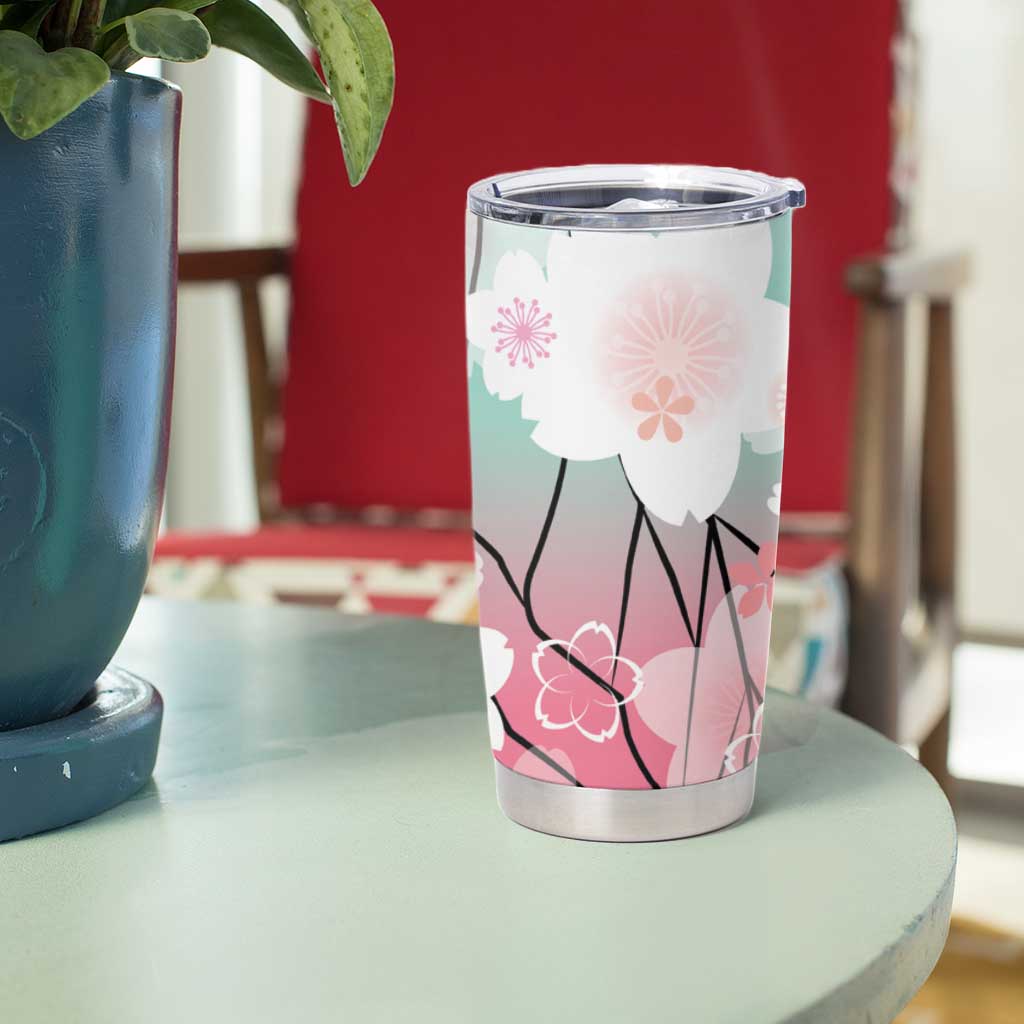 Japanese Kocho Pattern Tumbler Cup Insect Pillar Butterfly Flower Fairy - Polynesian Pride