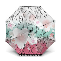 Japanese Kocho Pattern Umbrella Insect Pillar Butterfly Flower Fairy - Polynesian Pride
