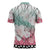 Japanese Kocho Pattern Zipper Polo Shirt Insect Pillar Butterfly Flower Fairy - Polynesian Pride
