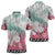 Japanese Kocho Pattern Zipper Polo Shirt Insect Pillar Butterfly Flower Fairy - Polynesian Pride