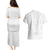 Samoa Lotu Tamaiti Couples Matching Puletasi Dress and Hawaiian Shirt Polynesian White Sunday Simple LT9 - Polynesian Pride