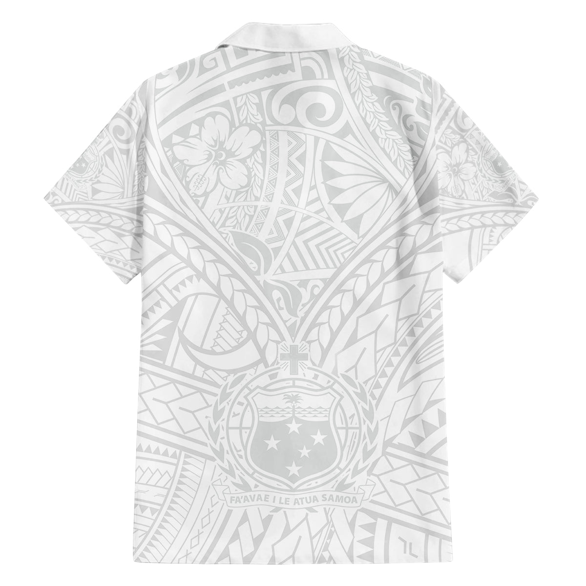 Samoa Lotu Tamaiti Family Matching Long Sleeve Bodycon Dress and Hawaiian Shirt Polynesian White Sunday Simple LT9 - Polynesian Pride