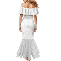 Samoa Lotu Tamaiti Family Matching Mermaid Dress and Hawaiian Shirt Polynesian White Sunday Simple LT9 - Polynesian Pride